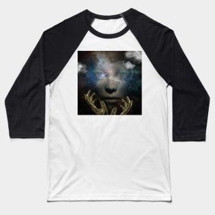 Face in abstract space Baseball T-Shirt
